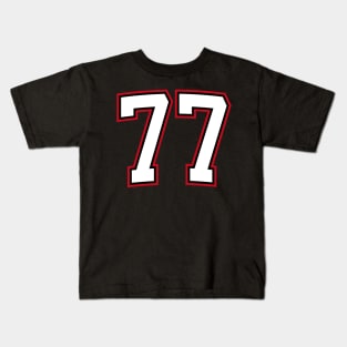 Number Seventy Seven 77 Kids T-Shirt